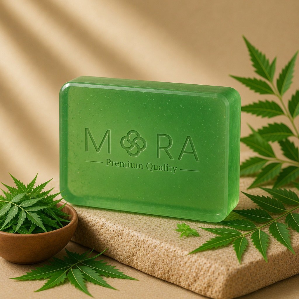 MORA Neem Cooling Soap — handmade herbal skincare
