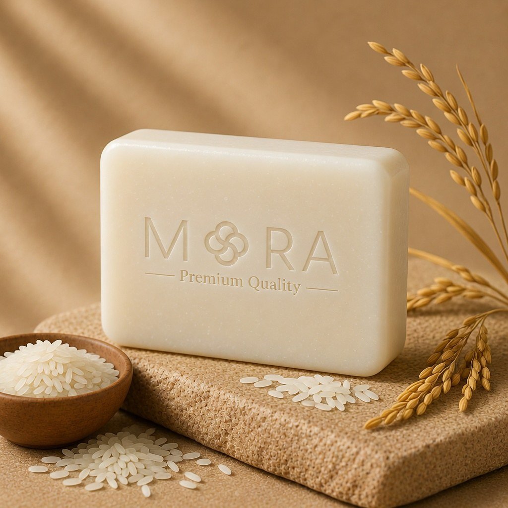 MORA Rice Glow Soap — handmade herbal skincare