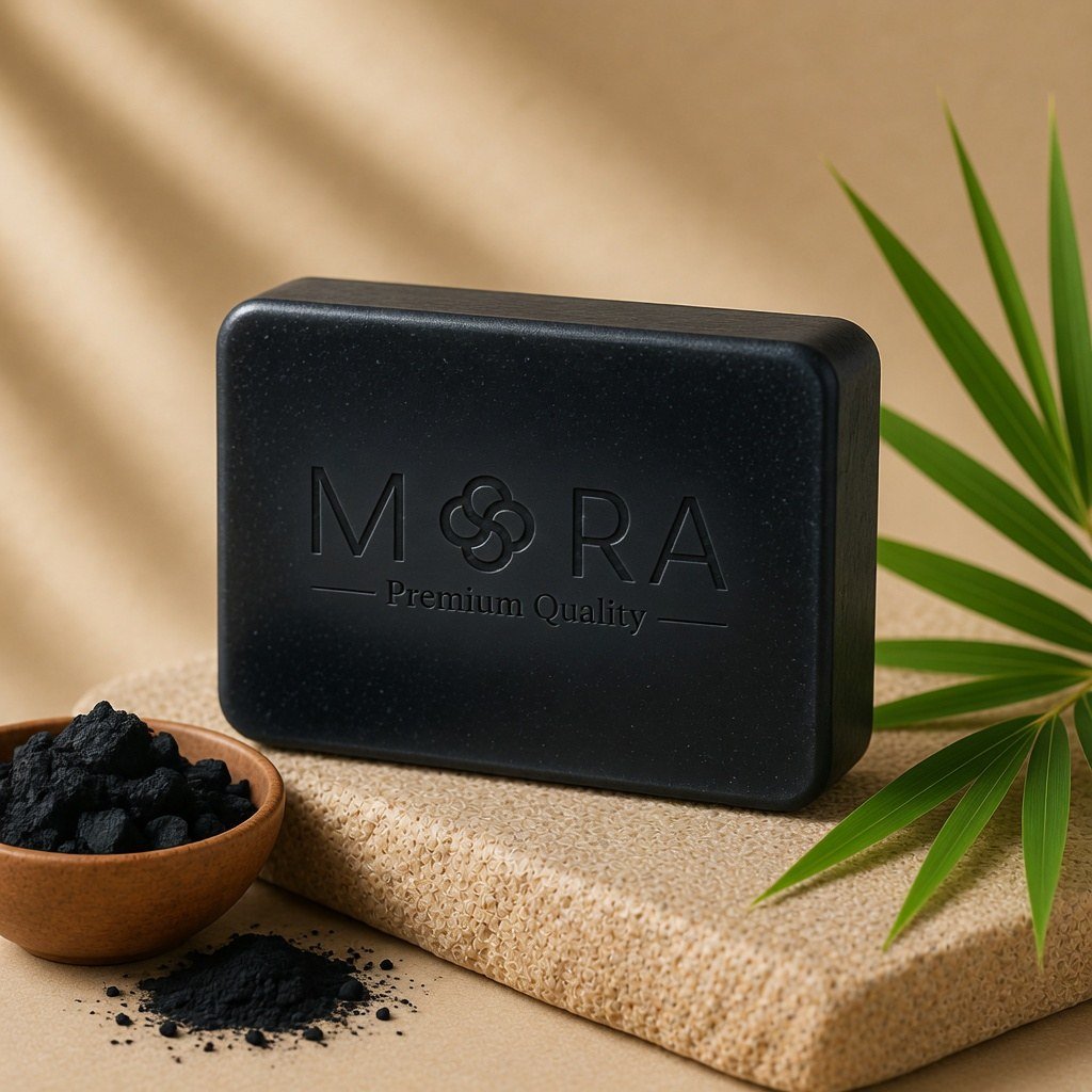 MORA Charcoal Soap — handmade herbal skincare